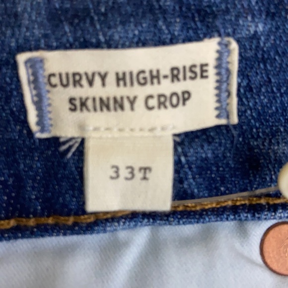 Madewell Curvy High-Rise Skinny Crop Jeans - 33T - Picture 5 of 7